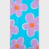 Toalla con flores AZULÓN Y LILA