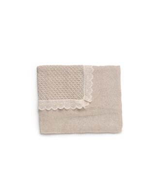 Toquilla calada con puntilla BEIGE