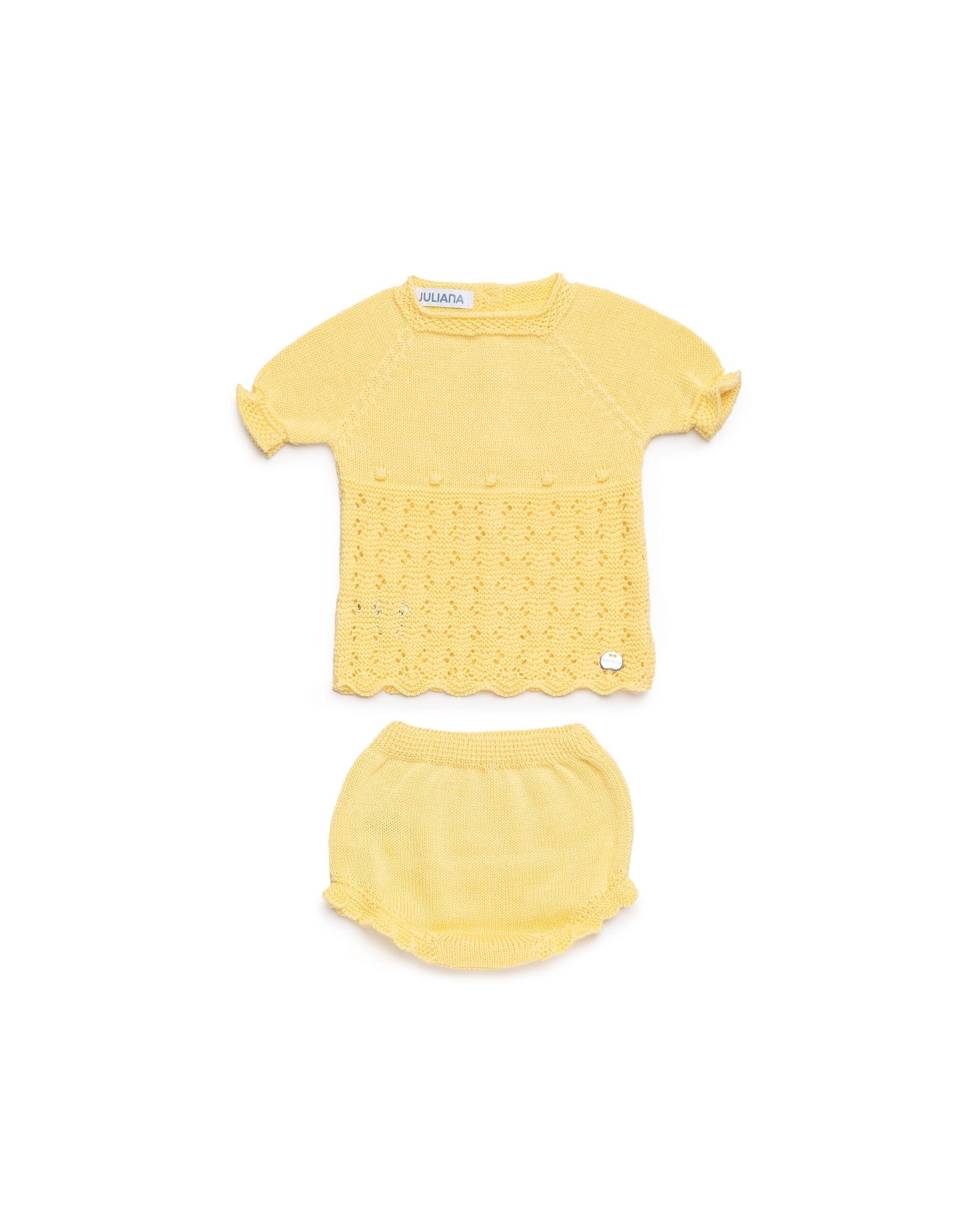 Conjunto de 2 piezas de punto AMARILLO 3 Conjunto de 2 piezas de punto AMARILLO