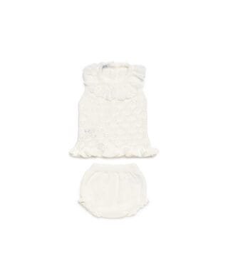 Conjunto de 2 piezas de punto BLANCO ROTO
