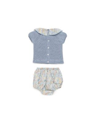 Conjunto de 2 piezas de punto AZUL 5 26067 BCarla Lozano armario de macarena penaranda salamanca primerapuesta