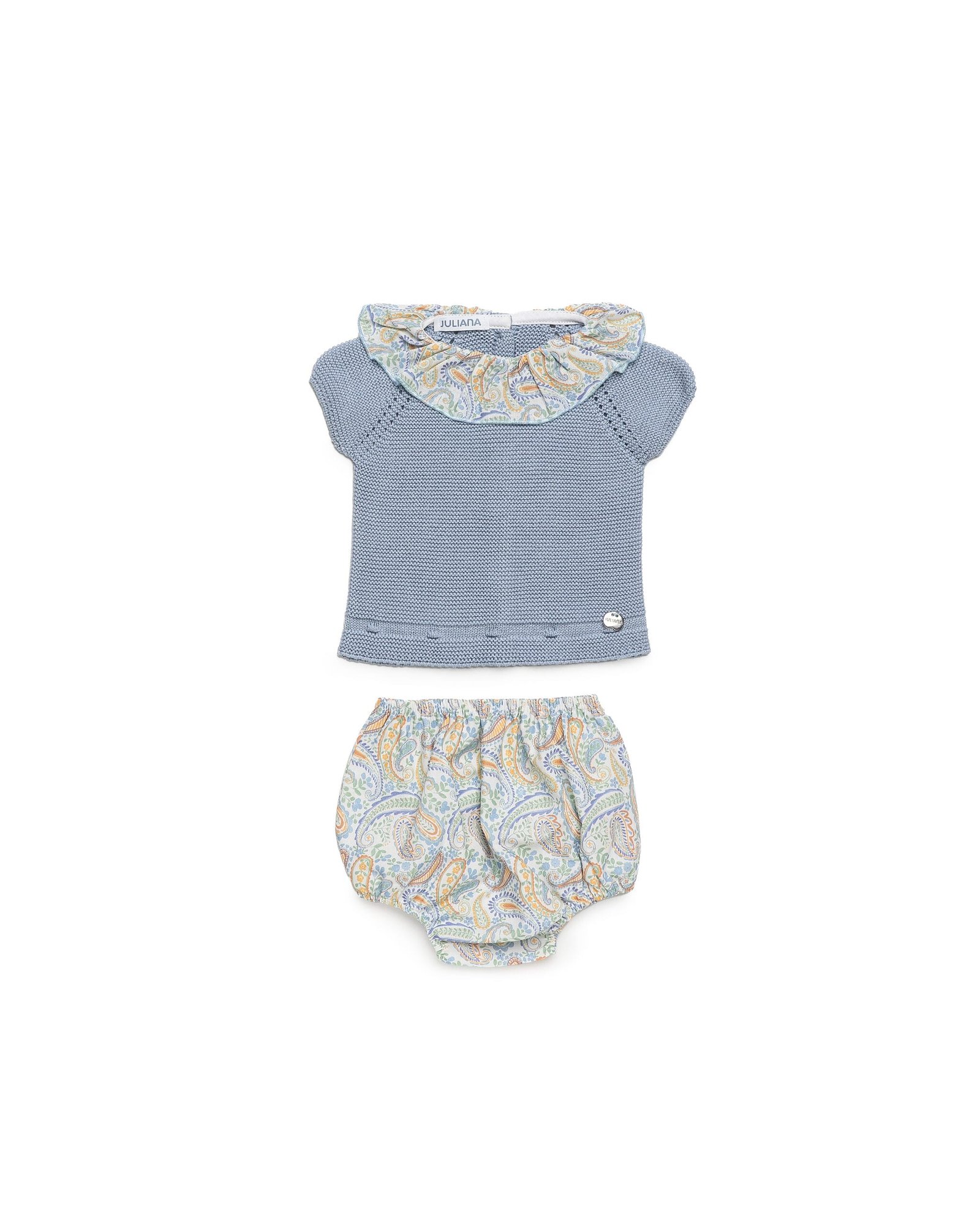 Conjunto de 2 piezas de punto AZUL 3 Conjunto de 2 piezas de punto AZUL