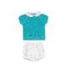 Conjunto de 2 piezas de punto BLANCO Y TURQUESA 2 26078Carla Lozano armario de macarena penaranda salamanca primerapuesta