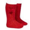 calcetines altos canale condor con borlas rojo carlalozano macarena penaranda salamanca