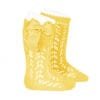 calcetines altos perle calados con lazo grogren limoncello carlalozano macarena penaranda salamanca