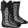 calcetines altos perle calados con lazo grogren negro carlalozano macarena penaranda salamanca
