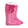 calcetines altos perle calados con lazogrosgren fucsia carlalozano macarena penaranda salamanca