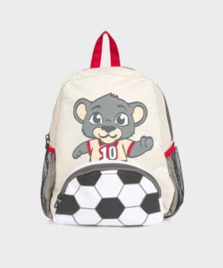 Mochila de fútbol BEIGE Y ROJO