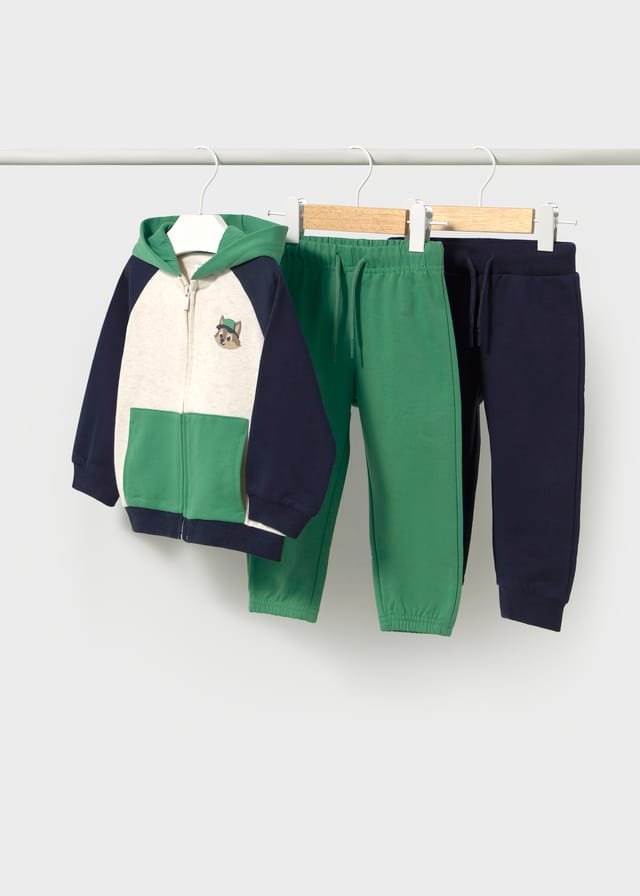 Chándal con 2 pantalones VERDE Y MARINO 2 Chándal con 2 pantalones VERDE Y MARINO