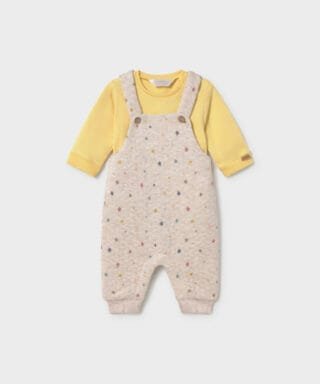 Peto con sudadera AMARILLO Y BEIGE