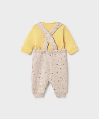 Peto con sudadera AMARILLO Y BEIGE 6 Peto con sudadera AMARILLO Y BEIGE - Imagen 3