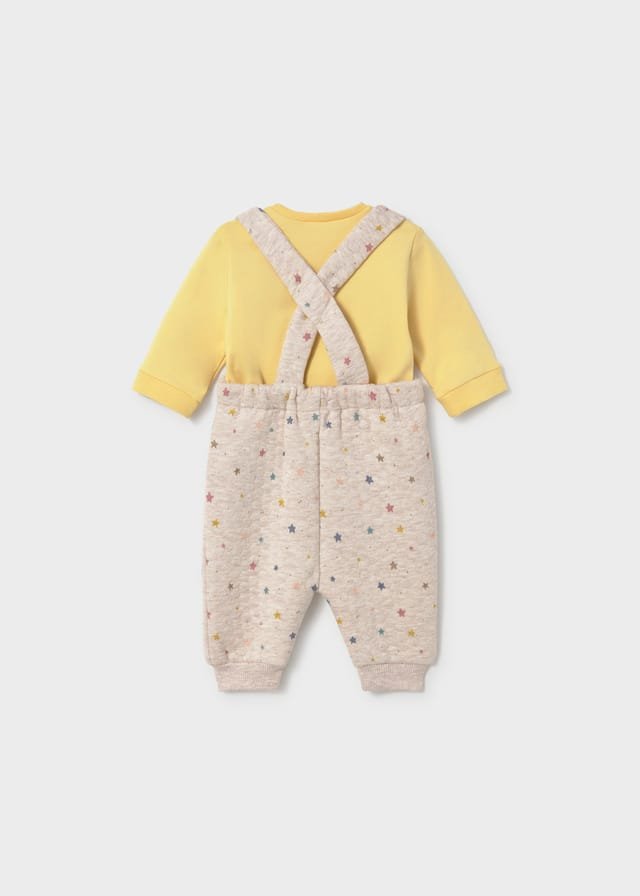 Peto con sudadera AMARILLO Y BEIGE 4 Peto con sudadera AMARILLO Y BEIGE - Imagen 3