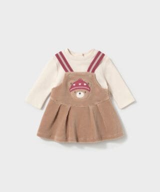 Vestido de pana MARRÓN