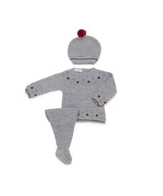 Conjunto de 3 piezas GRIS Y RIOJA