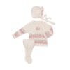 Conjunto de 3 piezas BEIGE Y ROSA