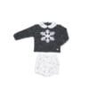 Conjunto de jersey y ranita de tela ANTRACITA