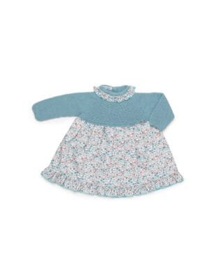 Vestido combinado AZUL NUBE