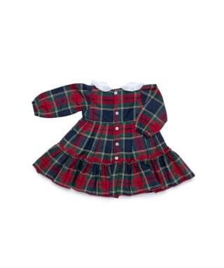 Vestido estampado de cuadros ROJO, MARINO Y VERDE - Imagen 2