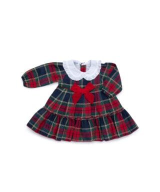 Vestido estampado de cuadros ROJO, MARINO Y VERDE