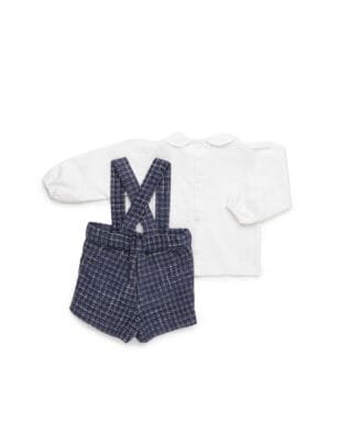 Conjunto de peto y camisa BLANCO Y MARINO - Imagen 2