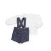 Conjunto de peto y camisa BLANCO Y MARINO