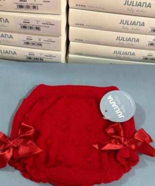 Ranita de punto con lazos ROJO