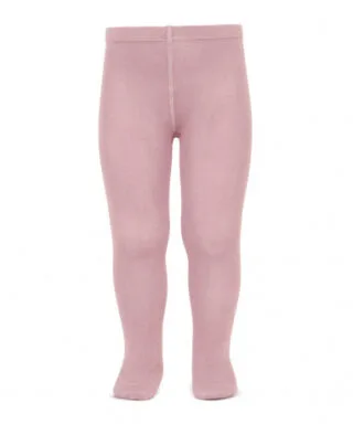 Leotardo básico de punto liso ROSA EMPOLVADO