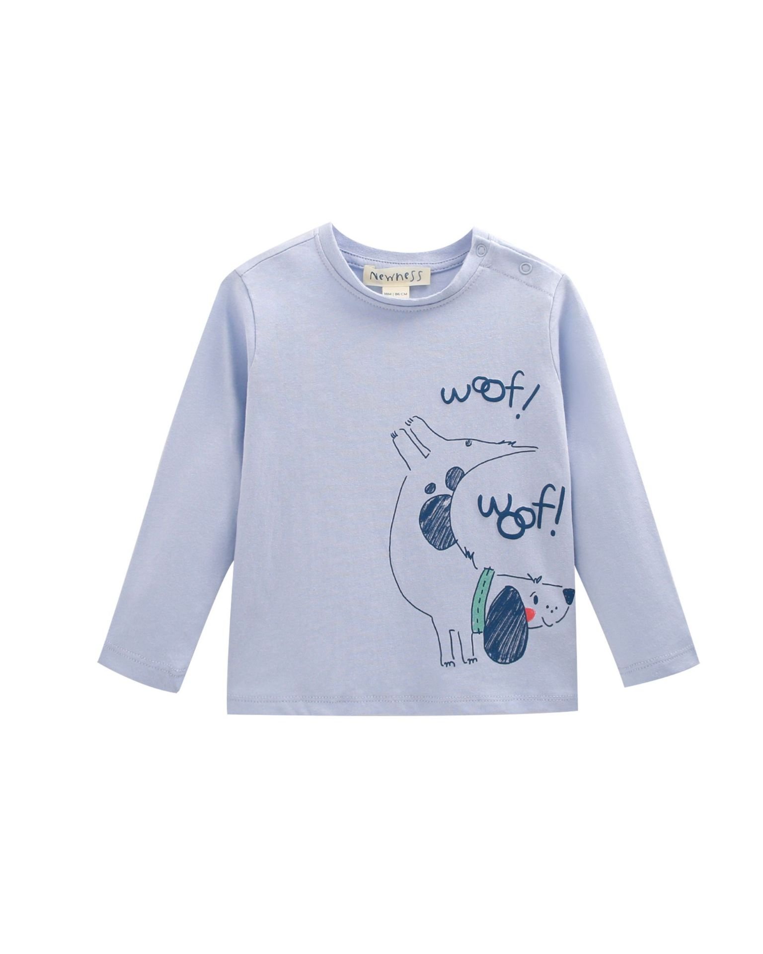Camiseta m/l con perrito CELESTE 2 Camiseta m/l con perrito CELESTE