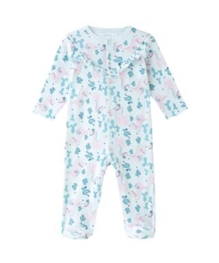 Pijama enterizo con unicornio TURQUESA